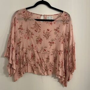 Pink Floral Blouse
